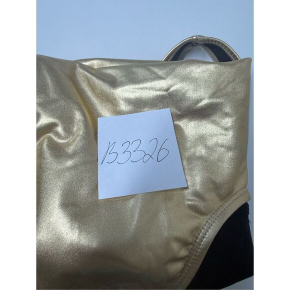 Rita Ora X Primark Women’s One Piece Gold High Legs Swimsuit Lined Padded Size M - Picture 8 of 8